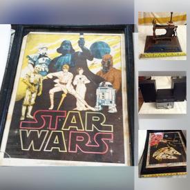 MaxSold Auction: This online auction features wall art, collectibles, books, record albums, microphone, comic books, DVDs, vintage signs and much more.