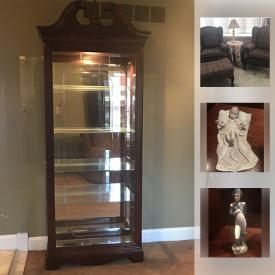 MaxSold Auction: This online auction features 2 Queen Anne chairs, Napoleon Lladro, cherry wood curio, Paris print, various Lladros, bathroom bench and more!