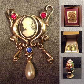 MaxSold Auction: This online auction features JEWELRY: Cameo brooch, red bead necklace and more! ART: Original by artist J.Deep and more! ANTIQUE: Ice skates. Skis. COLLECTIBLE: Royal Doulton, Royal Worcester and Goebel figurines; tablecloths and much more!