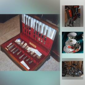 MaxSold Auction: This online auction features Silverware C/W box, Coffee Grinder, Mope head doll, Stationary bike, Black and Decker Hand mixer, Fur coat, and much more!