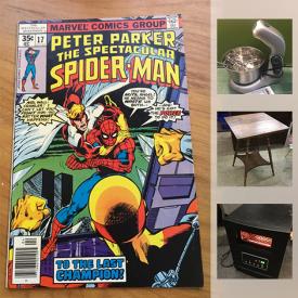 MaxSold Auction: This online auction features Salton Mixmaster, Spiderman Big Boy Bedframe, Antique Spindle Legged Table, Hardwood Rocker, Peter Parker Spectacular Spiderman 17, Star Wars Chewbacca, Matchbox Swamprat, McFarlanes Legend Gretzky Figurine, Incredible Hulk 218 and much more!