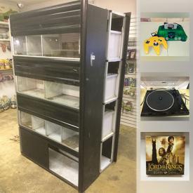 MaxSold Auction: This online auction features mega fish tank system with 16 aquariums, reptile multi-enclosures, collectibles such as sports cards, collectible coins, and Canada post stamp with medallion, electronics such as Nintendo 64, Sega Genesis, video games such as Nintendo 64, PS2, Xbox 360, and Atari, DVDs, VHS, wall art, digital cameras, toys, Christmas decor and much more.