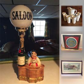 MaxSold Auction: This online auction features speakers, artwork, poker table, figurines, drum set, bass guitar, foosball table, jewelry, cameras, camera accessories, tools, luggage and much more.