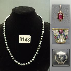 MaxSold Auction: This online auction features ART: Original watercolours. Pottery and ceramics. JEWELRY: Blue pearl necklace with .925 clasp, sterling pieces, 10K chain. COLLECTIBLE: Coins. ANTIQUE: Sterling spoons; Limoges demitasse. ELECTRONICS: Stereo components and much more!