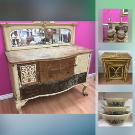 MaxSold Auction: This online auction features Antique Buffet, Lamps, Pyrex, Teak Ice Bucket, Model Planes, Wicker Desk, Dresser, Lamp And Horse Stool, Milk Glass and much more!