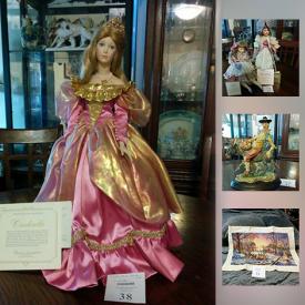 MaxSold Auction: This online auction features ART: Prints and paintings; framed needlepoint and unframed cross stitch. COLLECTIBLE: Franklin Mint dolls; Blue Mountain Pottery; Capodimonte. CRYSTAL/GLASS: Serving pieces, books and much more!