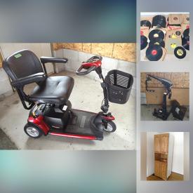 MaxSold Auction: This online auction features GoGo Scooter, Pride Scooter, Cabinet, 19ft aluminum ladder, Bruno Wheel Chair or Scooter Lift, Records, Dining Chairs and much more!