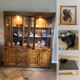 MaxSold Auction: This online auction features 3 Piece Luggage Set, Vizio 34 Inch Tv, Antique Wood Dresser Mirror, Christina Wu wedding gown, Tom Clancy Books, Large Floral Area Rug, Vintage nesting Bowl, Dell Laptop, Framed Wall Art and much more!