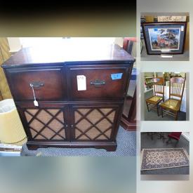MaxSold Auction: This online auction features furniture, LCD TVs, dishware, books and vinyl records, artwork, working Safe and much more.