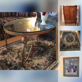 MaxSold Auction: This online auction features a rocking horse, wall art, china, figurines, lamps, candles, mirrors, vacuum, Christmas tree, ladder, yard tools and much more.