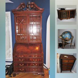 MaxSold Auction: This online auction features fireplace accessories, jewelry, speakers, figures, lamps, collectible plates, wall art, TV, entertainment centers, luggage, books, shelving and much more.

