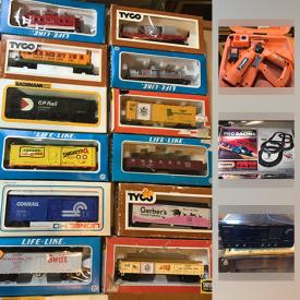 MaxSold Auction: This online auction features Child School Desk, Die cast Car, Tea Cart, Radio Flyer Wagon, Old Hoosier Cabinet Top, Insignia Portable DVD Player, Lionel O Gauge Train, Tootsie Toy Tonka Marx Pressed Steel Car, Tyco Chattanooga Choo Choo Ho Scale Train Set, Tyco Slot Car Sebring Racing Set and much more!