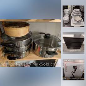 MaxSold Auction: This online auction features flowers, shelving, tableware, tools, books and much more.