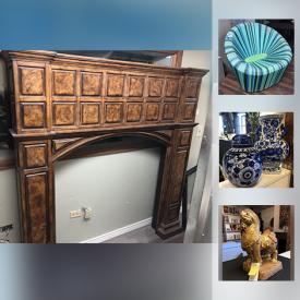 MaxSold Auction: This online auction features mirrors, books, planters, clocks, wall art, ceramics, vases, candle holders, fireplace screens and much more.