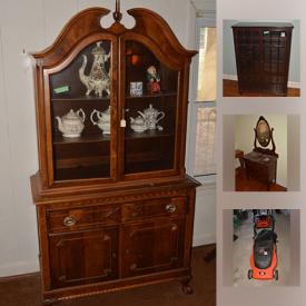 MaxSold Auction: This online auction features Garrison wood cabinet Infrared Heater, Rocking Chair, Dresser, Desk, Washstand, Filter Queen vacuum, Honeywell heater, Hespeler Lingerie Chest, courting seat, Refrigerator, Whirlpool stove, Crock, Washstand and much more!