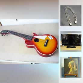 MaxSold Auction: This online auction features A LES PAUL Epiphone electric/acoustic rockabilly UKULELE. JEWELRY: Sterling silver. ART: Abstract pointillist acrylic on canvas, watercolours and more! VINTAGE: Glass/crystal - light shades, candlesticks, perfume bottles. COLLECTIBLE: LP's; English china and much more!