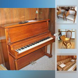 MaxSold Auction: This online auction features china, Weber upright piano, patio table and chairs, rocking chair, brass pitcher, wicker chairs, turntable, rattan loveseat, Sony TV, Olympia typewriter, cameras, golf clubs, vintage doll house, medical instruments, seasonal decorations, cleaning supplies, trouser press, silver plate cutlery, glassware, Wedgwood, Hummel figures, stoneware, small kitchen appliances, vacuum, coffee table, prints, Jim Bessey prints, vintage lighters, furniture and much more!