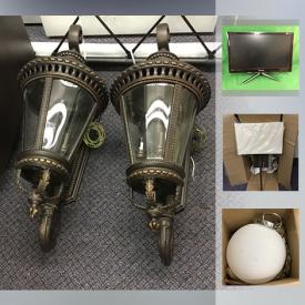 MaxSold Auction: This online auction features NIB pendant lights, sconces, ceiling fixtures, large lighting fixtures, restaurant bowls and plates, ceiling fans, outdoor lanterns, clear bulbs, coach lights, Sony blu ray Player, new vinyl gloves, freezpaks, sanitizer, spray bottles, new office chair, pots and pans detergent, serving trays, waste paper baskets, coolers, cutting boards and much more!