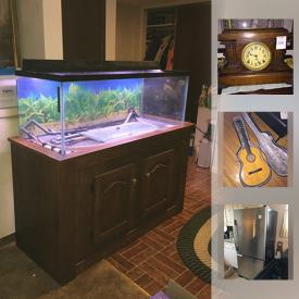 MaxSold Auction: This online auction features a table and chairs, 65 gallon aquarium with canister filter, art, mantel clock, fern stand, Tradition guitar, Stetson hat, Group of Seven print, mink scarf, signed paperweights, 10k gold necklace, sterling silver ring, gold rings, fridge, stove, hot tray, Meerschaum pipe, pinwheel crystal and more!