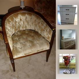 MaxSold Auction: This online auction features Vintage Plush Upholstered Armchair, Collector Plates, Royal Albert "Old Country Roses" china, Antique Gold Rings, Antique Sterling Silver Cameo Earrings, Craftsman 3/8" Variable Speed Tabletop Drill Press, Beaumark Freezer, Canadian Bank of Commerce Vintage/Antique Calendar, comics, Remington Vintage Adding Machine and much more!