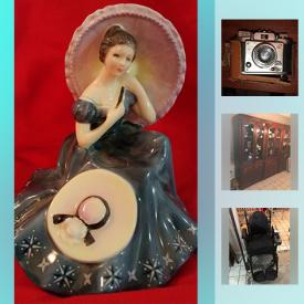 MaxSold Auction: This online auction features electric mobile chair, collectibles such as vintage Japanese Hakata dolls, porcelain plates with COA, Lenox china, and crystal, electronics such as 19” Phillips TV and TiVo boxes,china hutch, sterling silver bracelet, costume jewelry, pet items, lawn tools, holiday decor, linens, wall art and much more!