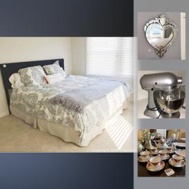 MaxSold Auction: This online auction features Wood Hall Tree, Rugs, King Size Bed, Wall Art, KitchenAid Artisan Mixer, Granite Top Dresser, Dresser, Desk, Kitchen Ware, prints, Wooden Entertainment Cabinet, Royal Albert China, Chairs, Lamps and much more!