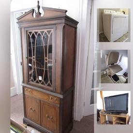 MaxSold Auction: This online auction features Curio Cabinet, Gibbard Canadian Legacy Corner Cabinet, Antique Dresser And Mirror, Wall Clock, Tudor Rose China, Frigidaire Range, Cedar Trunk, Bissell Cleanview Multi Cyclonic vacuum, Simplicity humidifier and much more!