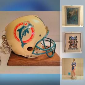 MaxSold Auction: This online auction features ART: Oil paintings, abstracts, vintage Chinese, old silver print, pastels, acrylics, watercolours, PICASSO SIGNED ON PLATE LITHOGRAPH, signed pottery, mixed media, limited edition colour etching, felt pen drawings, silkscreen serigraph - many listed Canadian artists! COLLECTIBLE: Miami Dolphins helmet phone; Hot Wheels/Masito; limited edition Norman Rockwell plates; art glass; ceramic figurines; comic books. ELECTRONICS and much more!