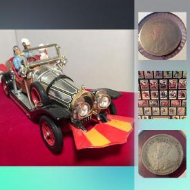 MaxSold Auction: This auction features Coins, Action Figures, Military Buttons, McDonalds Toys, Beanie Babies, Toy Cars, Craft Supplies, First Day Covers, Books and much more!