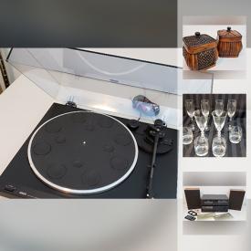 MaxSold Auction: This online auction features books, wall art, holiday decor, CDs, glassware, ice cream maker, stereo, turntable, puzzles, mirrors, luggage and much more.