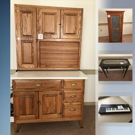 MaxSold Auction: This online auction features Country Hanging Clock, White Toaster, Chicago Cutlery Knife Set, Blue Country Hanging Clock, Microwave Oven, Set Of Casserole Dishes, Amish Hutch, Blue Country Table, Nintendo Game Control, Wooden Wagon, Bedspread Quilt and much more!