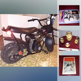 MaxSold Auction: This online auction features Wade figures, Pre war German Lava Pottery, 80cc mini dirt bike, 1952 John McIntyre rookie card, Michael Jackson autograph, fashion jewelry, Elvis Presley Memorabilia, Sterling silver pendant with tiny diamonds, Photo of Darth Vader signed by David Prowes, CCM mens mountain bike, Acoustic guitar and much more!