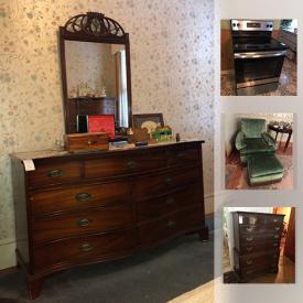 MaxSold Auction: This online auction features art, books, runner, carpets, tables, chairs, dressers, board games, appliances, cups and saucers and much more!