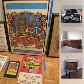 MaxSold Auction: This online auction features Limoge, fine china, Lladro, 14k gold jewelry, vintage toys and games, yard tools, bed linens, TV stand, vintage freezer, metal filing cabinet, vintage bike, floor lamp, Koss speakers, Singer sewing machine, chair, childrens vinyl records, vintage fur coat, Ringling brothers poster, fabric wall art, Washington Capitals hockey memorabilia, Judaica, back massager, vases, glassware, chairs and tables, metal day bed frame, Barbie, faucet, crystal servingware, wood, metal and stone decor, frames, costume jewelry, binoculars, maps, shelving unit and much more!