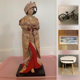 MaxSold Auction: This online auction features Specialized Hot Rock Boys 24 Inch Bike, H. Goodman New York Mink Jacket, Vivitar Refractor Telescope, Canon Rebel 2000 EOS Camera, Vintage Silk Faced Collectible Geisha Doll, Lionel Collectible Train Watch, Star Trek comics and much more!