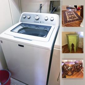 MaxSold Auction: This online auction includes furniture such as rosewood armoire, IKEA chairs, and Adirondack chairs, afghan rugs, pottery, dishware, kitchenware, linens, massage table, wall art and much more!