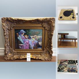 MaxSold Auction: This online auction features Original Art work, "Tuts Nanny" limited edition Peter Max print, oil painting, record collection, vintage stamp collection, vintage foreign coins, jewelry, diving scuba gear, Minton china and much more!