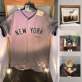 MaxSold Auction: This online auction features a Superb collection of high-end sports memorabilia. Game worn Derek Jeter Jersey, Game issued Cleat autographed, Original signed Yankee player autographed posters, Mickey Mantle memorabilia and much more!