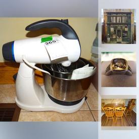 MaxSold Auction: This auction features Sunbeam mixmaster, Stainless Steel Microwave, Fondue Set, Sterling Silver Ladies Rings, Olympic Coins, Samsung T.V., Grosvenor China, Secretary, Electric Lawnmower and much more!