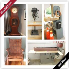 MaxSold Auction: If you're interested in Woodworking this Seeley's Bay auction would be the auction for you! Not only does this auction include some fantastic wood pieces, such a breakfast bar and chairs, it also includes all the tools that were used to make those pieces. Most Noteable tools include a General 24" Drum Sander, Busy Bee Shaper and Panco Edge Sande. Check it out!