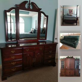 MaxSold Auction: This online auction features furniture such as entertainment center, queen size four poster bed, granite top desk, and leather couch, art such as framed prints, collectibles such as Waterford crystal, Longaberger baskets, Beanie Babies, electronics such as 41” Insignia TV, Kenmore refrigerator, lighting, area rugs, fine bone china, servingware, yard tools, power tools, sporting equipment and much more!