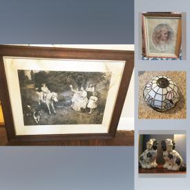 MaxSold Auction: This online auction features vintage lamps, clocks, globe, mirrors, puzzles, books, wall art, costume jewelry, candlesticks and much more!