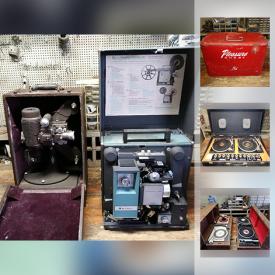 MaxSold Auction: This online auction features RCA Victor turntables, Bell and Howell projectors, Carver receiver, records, electronics speaker, 45s, CDs, Fans and much more!