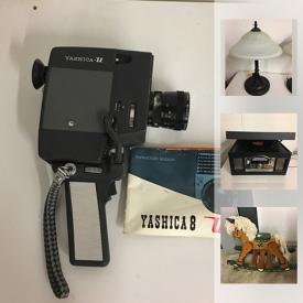 MaxSold Auction: This online auction features Video games, Playstation 2 and XBox consoles and accessories; vintage camera equipment; antique desk; vintage washboard; sporting goods; model train set and table and much more!