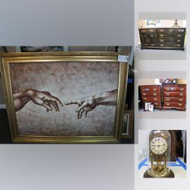 MaxSold Auction: This online auction features Cherry Wood Short Dressers, Vintage Philco Radio, Vintage Child Velvet Rocker, Porcelain Doll, Kenwood Turntable, Happy birthday Barbie, Cabbage Patch Kids, Decorative Hand Saw, Artwork Hand of David and much more!
