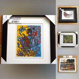 MaxSold Auction: This online auction features Limited edition prints including prints by Norval Morrisseau, A.J. CASSON, Tom Thomson, A.Y. Jackson RED MAPLE, Franklin Carmichael WINTER STREAM, Don Chase, M. Elins, Lawren Harris WINTER AFTERNOON, Lawren Harris NORTHERN LAKE, J.E.H. MacDonald SPRING BREEZE and much more.