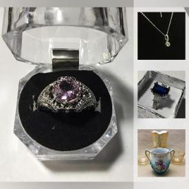 MaxSold Auction: This online auction features rings, earrings, necklaces, collectible plates, tea cups and saucers, collectible figures, art, lamps, mirrors, clothing and more.