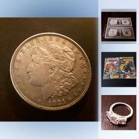 MaxSold Auction: This online auction features a collection of coins and paper money, comic books, jewelry, art supplies, fishing lures, artwork, tools, hose nozzles and much more.