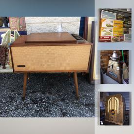 MaxSold Auction: This online auction features ANTIQUE: Iron pieces; American Electric wooden box telephone. VINTAGE ELECTRONICS: Philco radio and HiFi stereo; Birch portable phonograph; Grundig Majestic tuner and speakers; Caligraph phonograph; Atari gaming; computer components. Modern ELECTRONIC: Stereo components - Pioneer, Onkyo, Akai, Teac, Yamaha, Fisher, Sansui; Bose speakers. COLLECTIBLE: Comic books including vintage; vinyl; sports memorabilia; duck decoys; Melamine dishes; brass; Lionel trainset; model kits; Mickey Mouse; Bradford Exchange and Franklin Mint car collectibles. ART: Originals, Limited edition prints, signed watercolor. Isonia mantle clock. Underwood and Monroe adding machines. Vintage Hawthorne bicycle. NIB Lighting fixtures. SCRAPBOOKING SUPPLIES and much more!