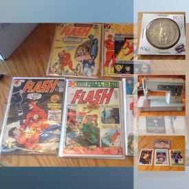 MaxSold Auction: This online auction features collectibles including Flash Comic Books, Daredevil Comic Books, Hulk Comic, Archie Comic, Star Wars Droids Number 1, 1958 Canadian Silver Dollar, Drs Bag, Brass Bell, 1953 Read Seal 2 Dollar U.S. Note, Baseball Cards, Hockey Cards, Unopened 1992 Championship Season Baseball Cards and much more!